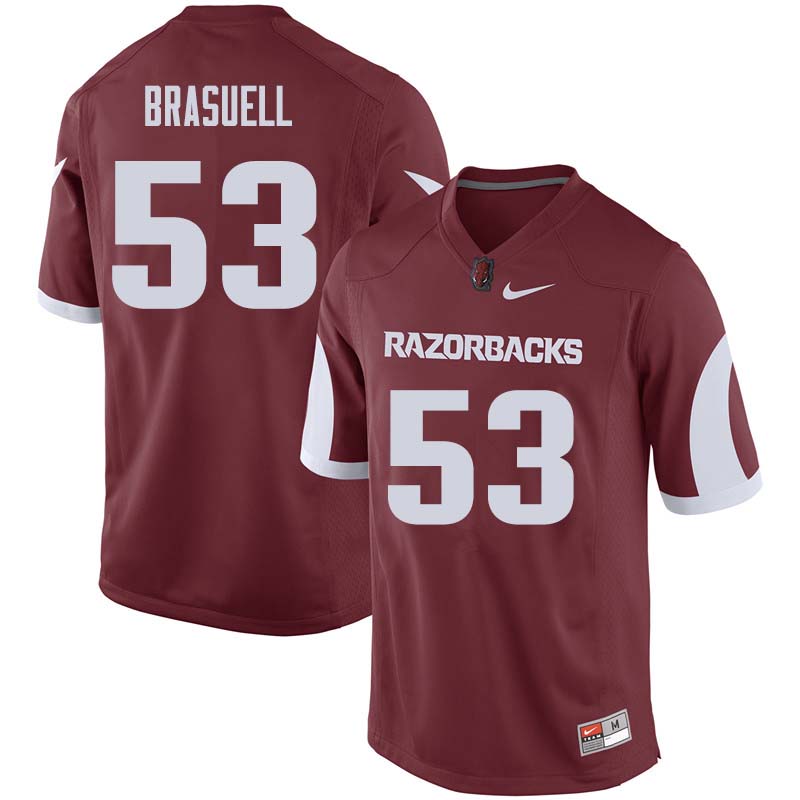 Men #53 Ben Brasuell Arkansas Razorback College Football Jerseys Sale-Cardinal - Click Image to Close